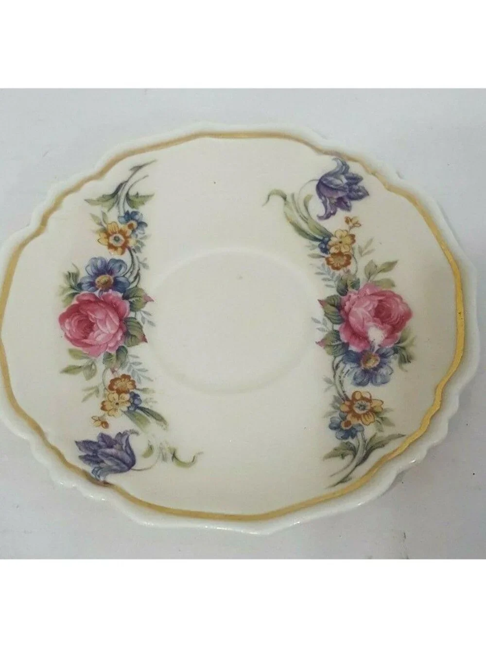 Limoges Lucien Michelaud Tea Cup and Saucer Vintage Pink‎ Roses